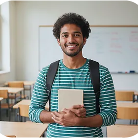 student smiling